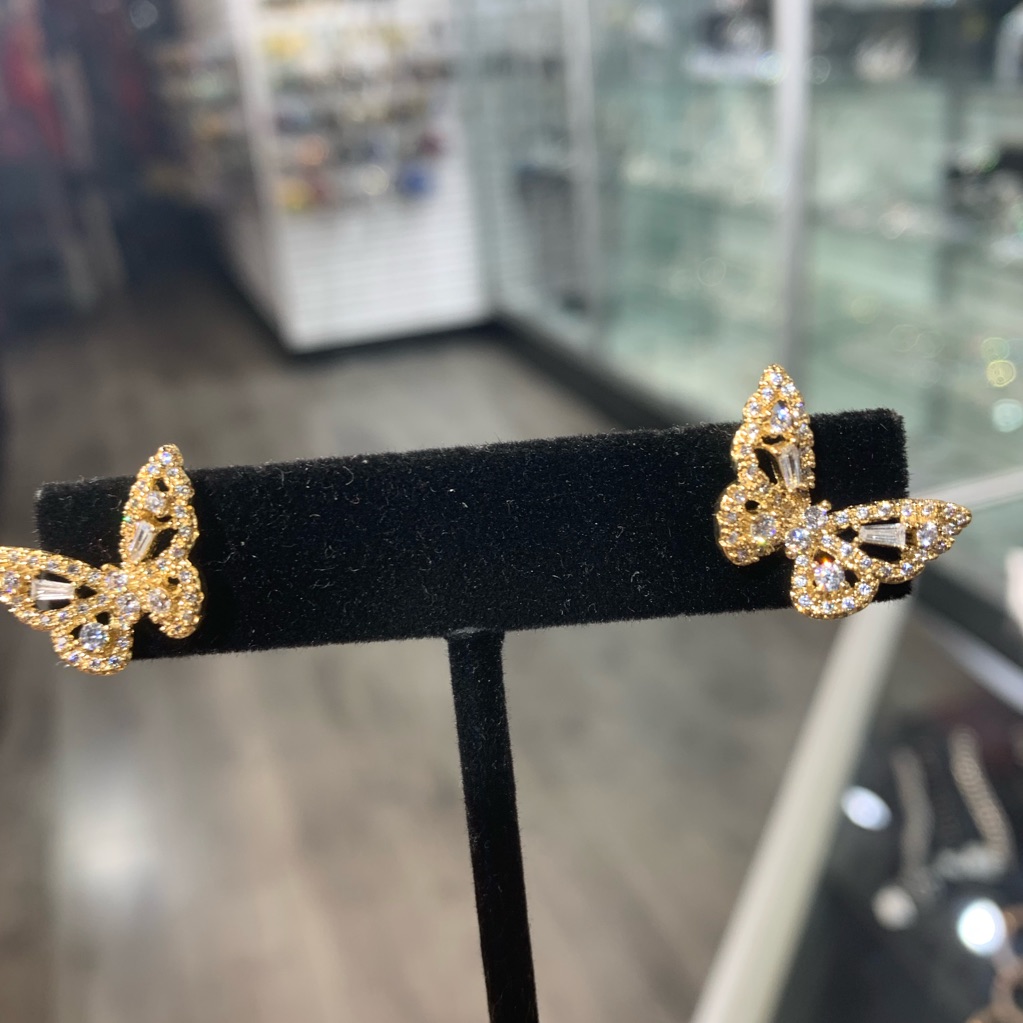 Gold Butterfly Earrings 49$